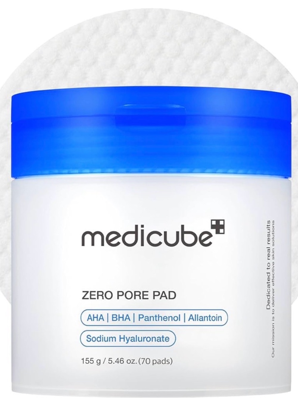 NEW Medicube Zero Pore Pad - White Jar with Blue Lid